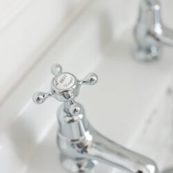 Burlington Claremont Chrome 3" Spout Basin Pillar Taps