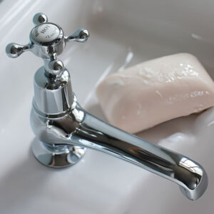 Burlington Claremont Regent Chrome 5" Spout Basin Pillar Taps