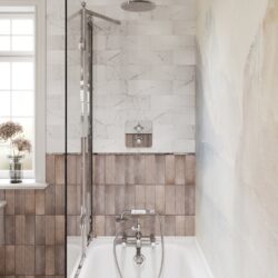 Burlington Guild Chrome Square Thermostatic Concealed Shower Set 2