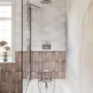 Burlington Guild Chrome Square Thermostatic Concealed Shower Set 2
