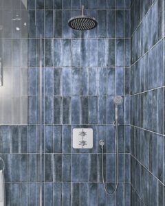 Burlington Guild Chrome Square Thermostatic Concealed Shower Set 3