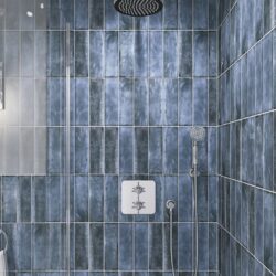 Burlington Guild Chrome Square Thermostatic Concealed Shower Set 3