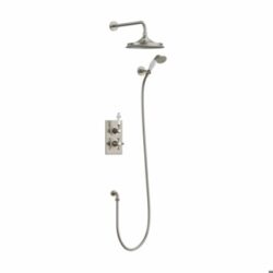 Burlington Trent Brushed Nickel Concealed Dual Function Shower Valve with 9" Shower Head & Handheld Shower