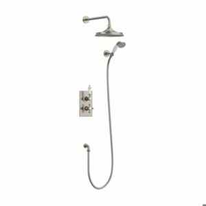 Burlington Trent Brushed Nickel Concealed Dual Function Shower Valve with 9" Shower Head & Handheld Shower