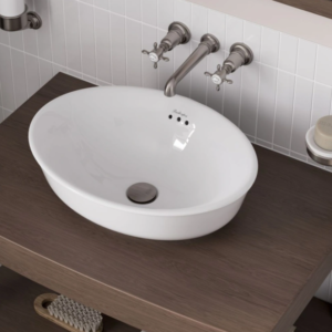 Burlington Guild 3TH Wall Mounted Brushed Nickel Basin Mixer Tap