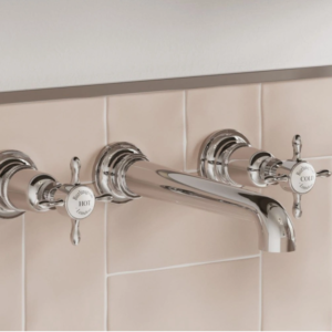 Burlington Guild 3TH Wall Mounted Chrome Bath Filler Tap