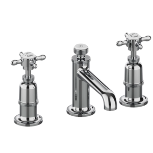 Burlington Guild 3TH Deck Mounted Chrome Basin Mixer Tap