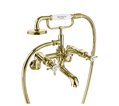 Burlington Guild Wall Mounted Gold Bath/Shower Mixer