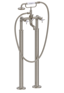 Burlington Guild Brushed Nickel Freestanding Bath/Shower Mixer Tap