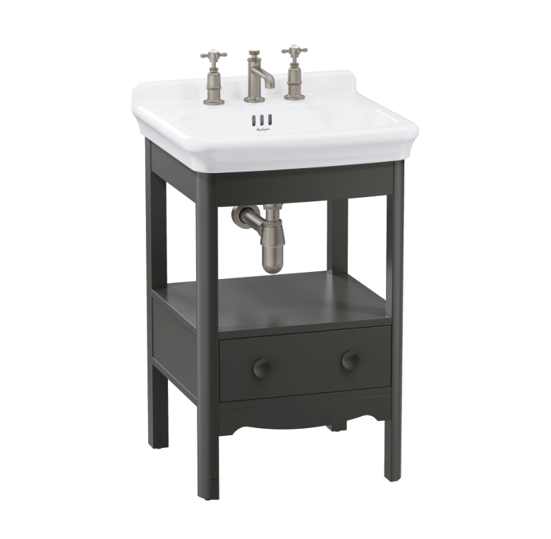 Burlington Guild Ashbee Grey Floorstanding Vanity Unit with 560mm 3TH Basin