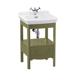 Burlington Guild Carlyle Green Floorstanding Vanity Unit with 560mm 1TH Basin