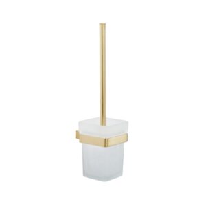 Kartell K-VIT Premium Brushed Brass Toilet Brush Set