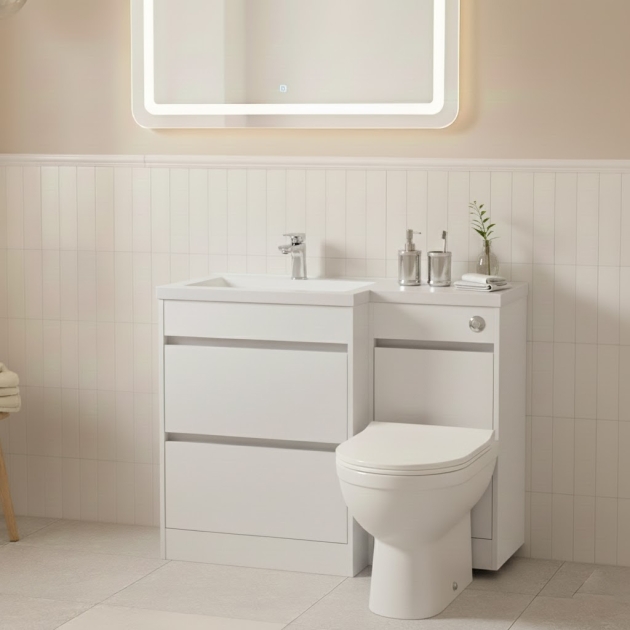 Kartell City L Shaped Combination Vanity Unit - Including Cistern (Left Hand)