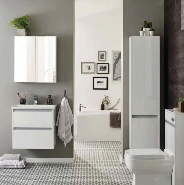 Kartell City 800mm Wall Mounted Vanity Unit & Ceramic Basin